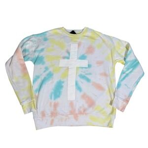 NWT Cross Pastel Tie Dye Sweatshirt Bella Canvas